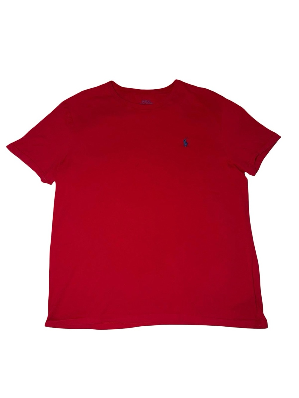 PoloRalph Lauren men’s 100% Cotton Red Crew Neck T-Shirt preppy casual luxury